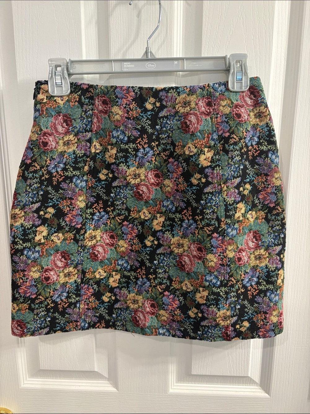 Floral Tapestry Mini Skirt - Black Multi